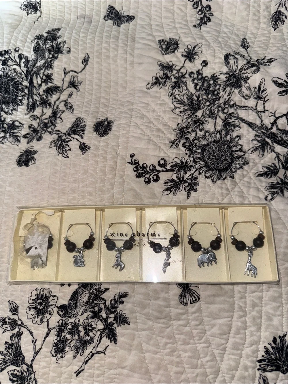 Pier 1 imports Wine Charms set of 6 animals jungle safari